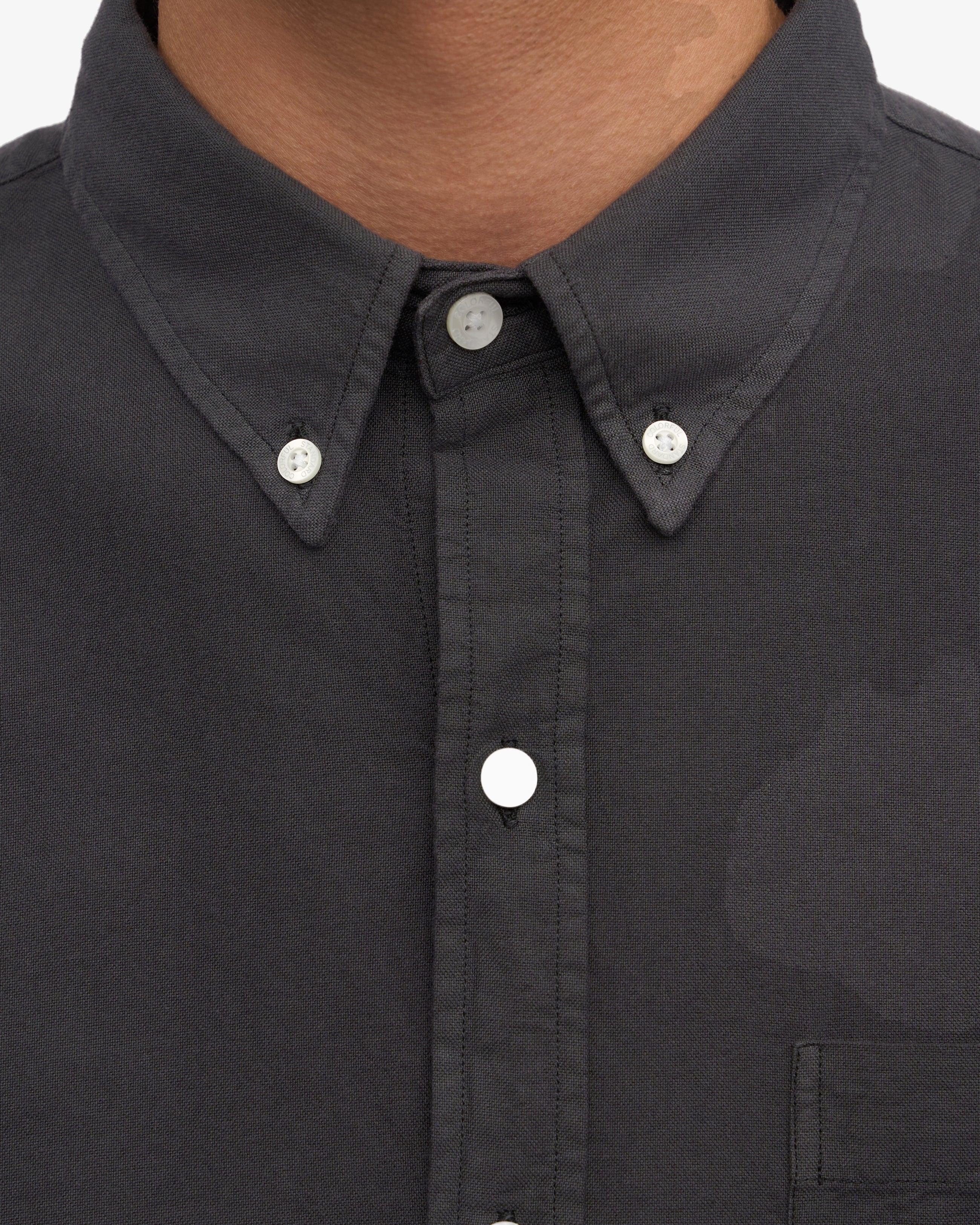 Colorful Standard Lava Grey Organic Button-Down Shirt Hemd Herren grau